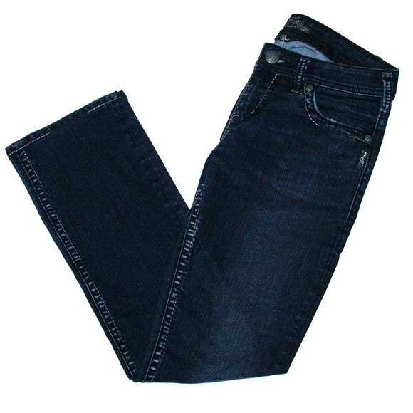 Silver Jeans - AIKO BABY BOOT Women's Blue Denim SAF457 - 28X28 - Picture 16 of 16